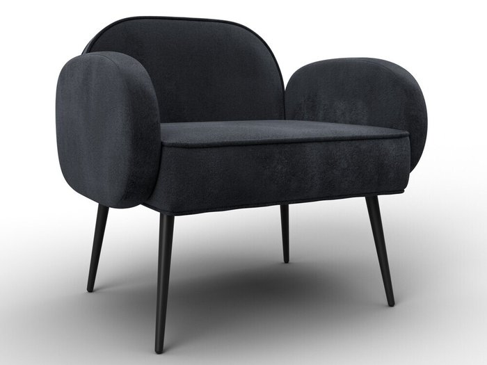 Кресло Лига-086 темно-серого цвета