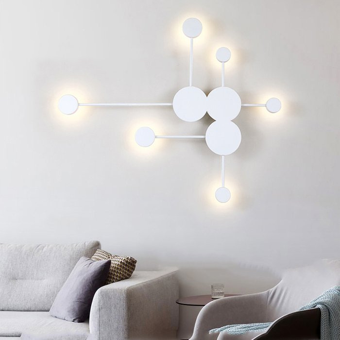 Бра Pin Wall Light 6 White - лучшие Бра и настенные светильники в INMYROOM