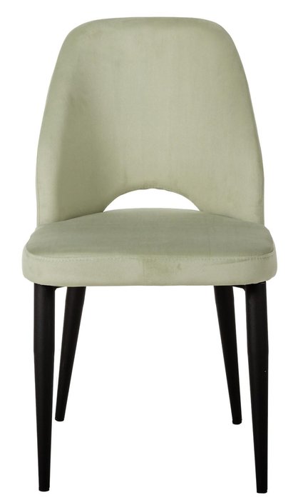 Стул Ledger светло-зеленого цвета на черных ножках - лучшие Обеденные стулья в INMYROOM