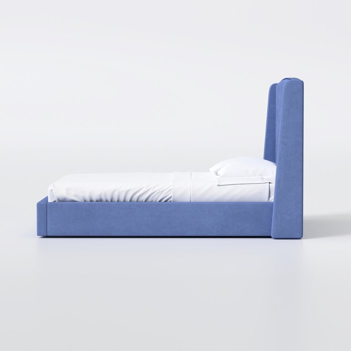 Кровать Lambro 160х200 синего цвета с подъемным механизмом - лучшие Кровати для спальни в INMYROOM