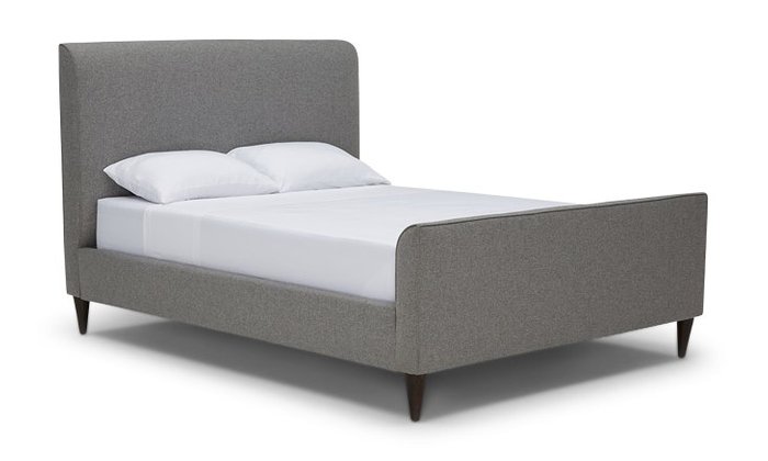 Кровать 160х200 темно-серого цвета - купить Кровати для спальни по цене 37000.0