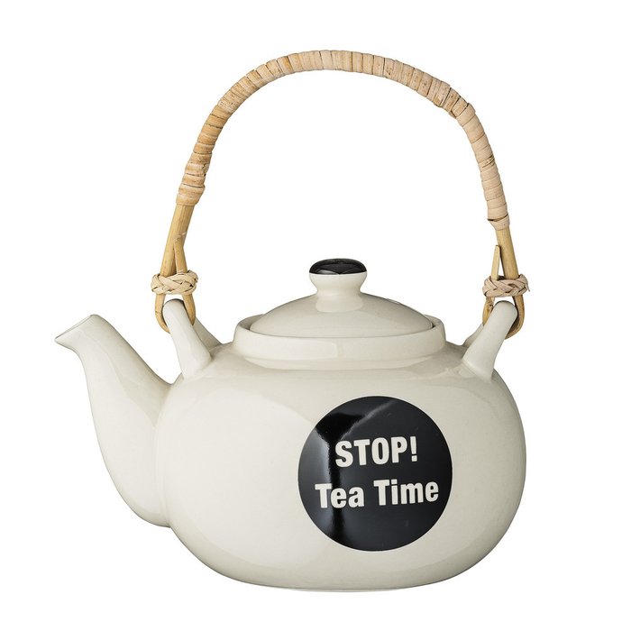 Заварник Stop! Tea Time цвета слоновой кости