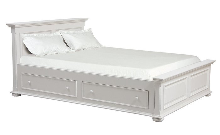 Кровать "Нордик" с ящиками и низким изножьем 140х190