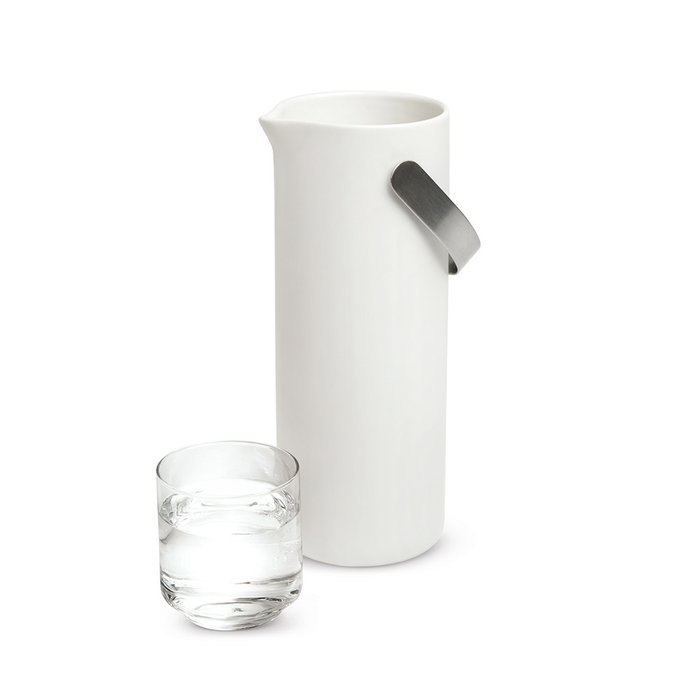 Кувшин для воды savore белый/никель - лучшие Емкости для хранения в INMYROOM