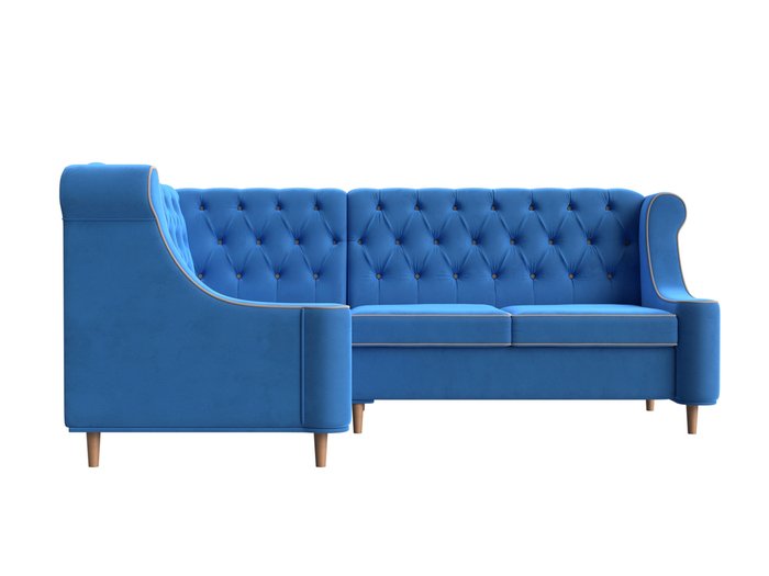 Угловой диван Бронкс голубого цвета левый угол - купить Угловые диваны по цене 64999.0