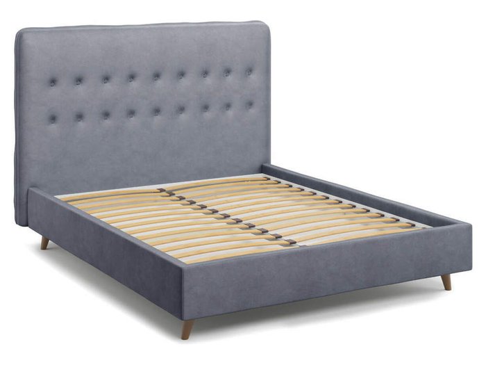 Кровать Bergamo серого цвета 140х200 - купить Кровати для спальни по цене 38000.0