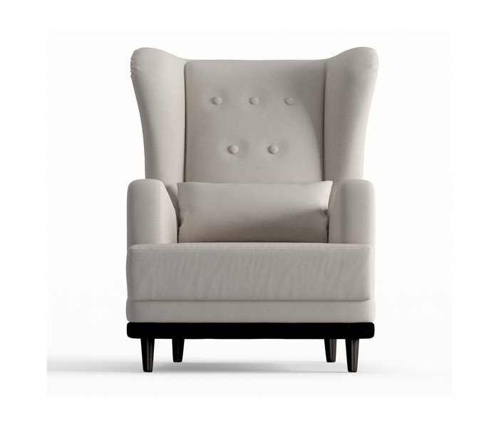 Кресло Лорд в обивке из велюра кремового цвета - купить Интерьерные кресла по цене 13290.0