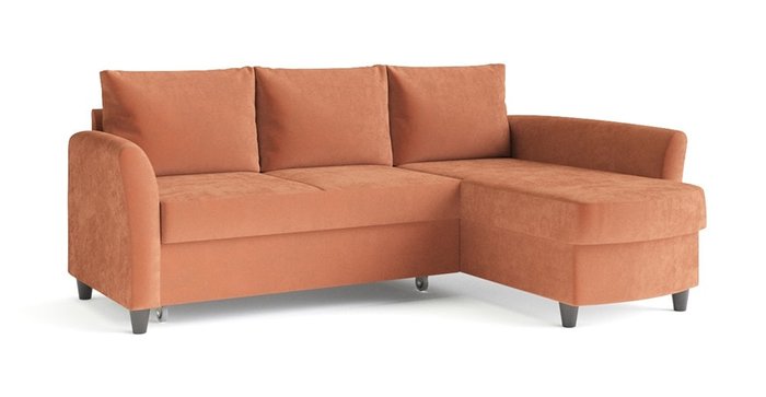 Угловой диван-кровать Катарина оранжевого цвета - купить Угловые диваны по цене 62420.0