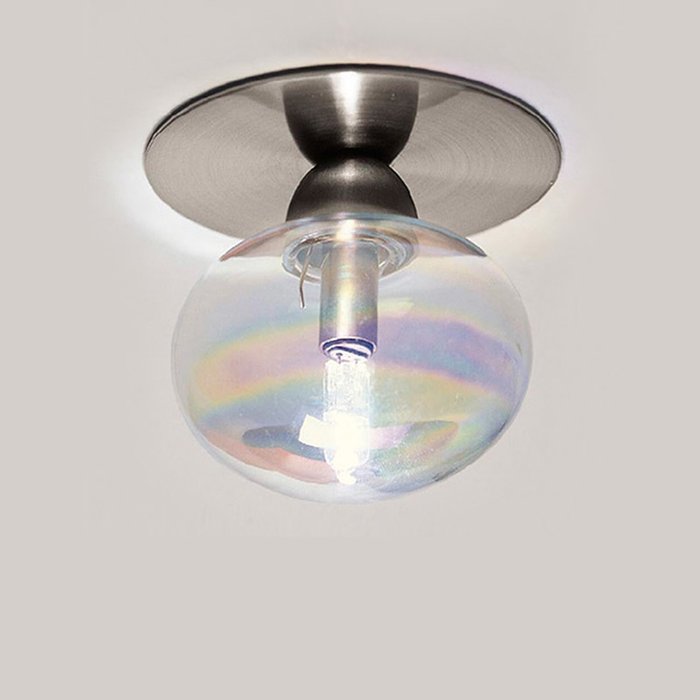 Потолочный светильник Leucos "IRIS" с плафоном из прозрачного дутого стекла