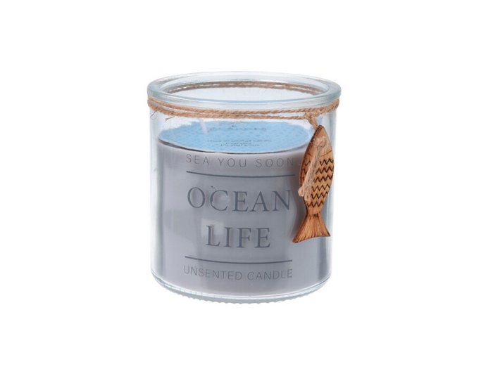 Свеча Ocean Life в банке серого цвета