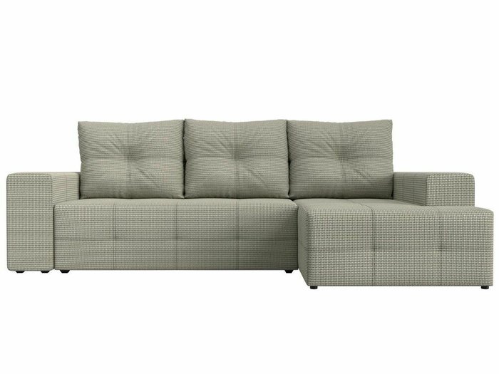 Угловой диван-кровать Перри серо-бежевого цвета правый угол - купить Угловые диваны по цене 59999.0