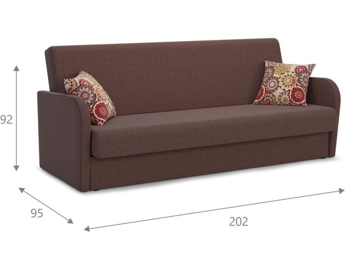 Диван-кровать Аква коричневого цвета - лучшие Прямые диваны в INMYROOM