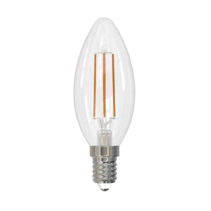 Лампа светодиодная (UL-00005160) E14 9W 3000K прозрачная LED-C35-9W/3000K/E14/CL PLS02WH