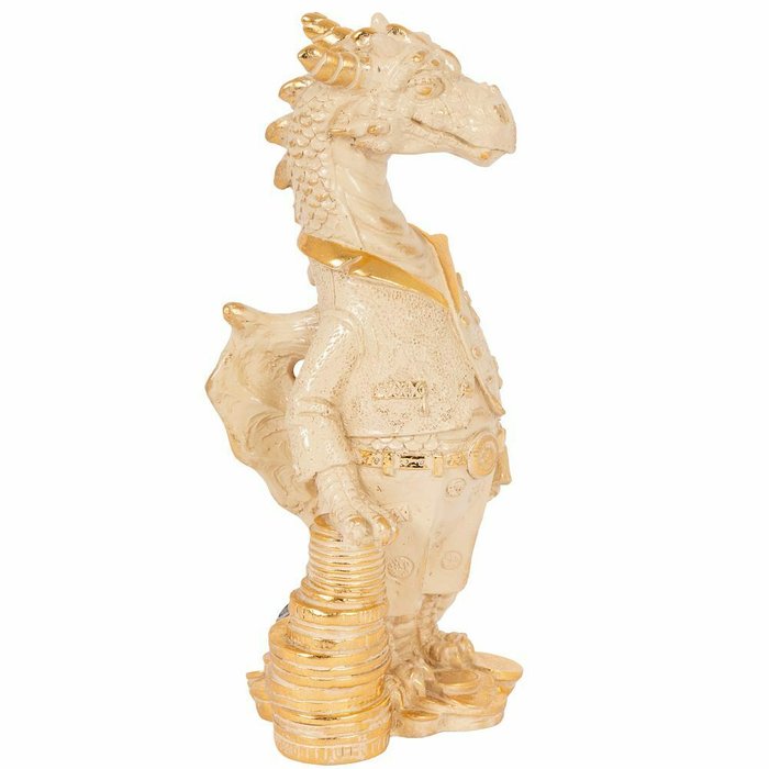 Статуэтка Дракон Франц цвета айвори - купить Фигуры и статуэтки по цене 6947.0