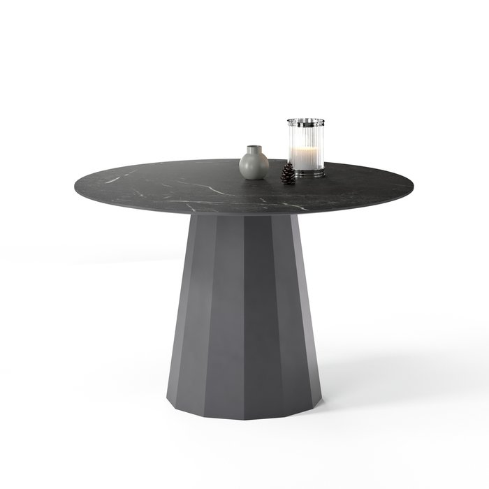 Обеденный стол Тарф L черного цвета - купить Обеденные столы по цене 63986.0