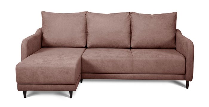 Угловой диван-кровать Бьёрг коричневого цвета