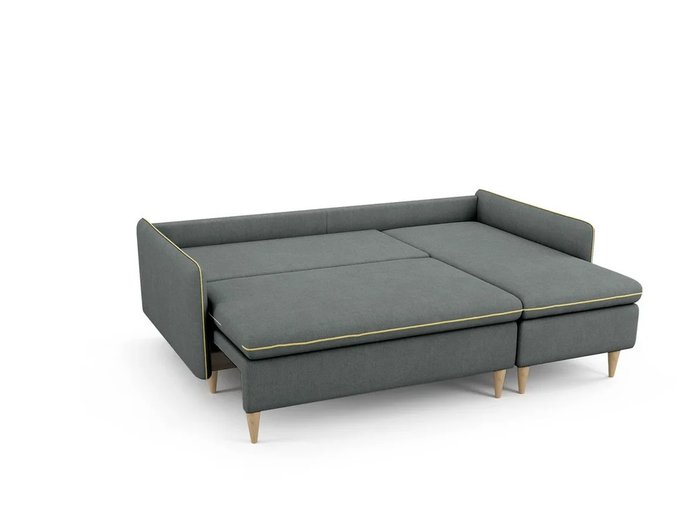 Угловой Диван-кровать Ron правый темно-серого цвета - купить Угловые диваны по цене 64900.0
