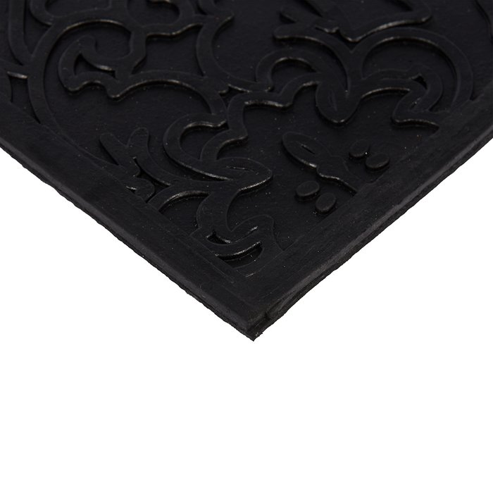 Коврик придверный Узор 35х60 черного цвета - лучшие Придверные коврики в INMYROOM