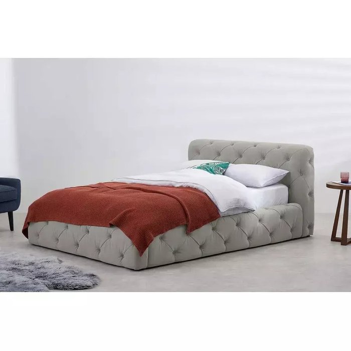 Кровать Sloan 200х200 серого цвета - лучшие Кровати для спальни в INMYROOM