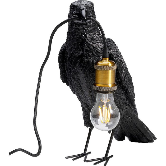 Лампа настольная Crow черного цвета