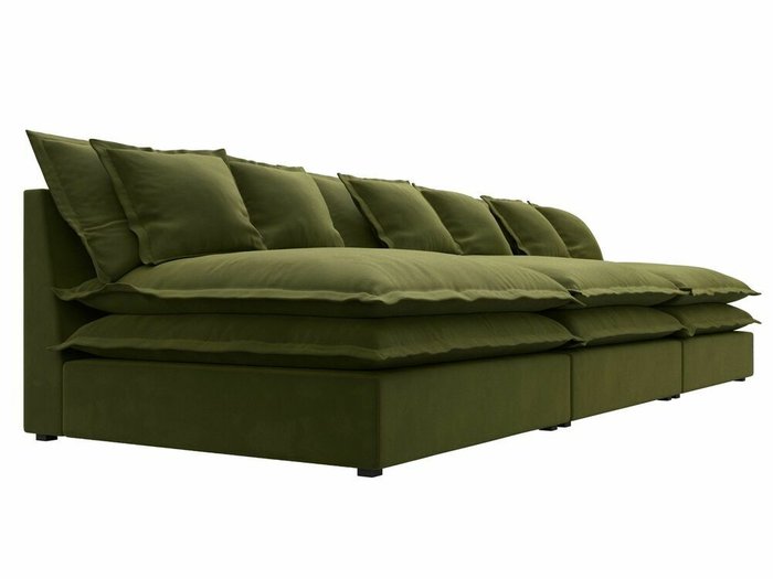 Диван Лига 040 Лонг зеленого цвета  - лучшие Прямые диваны в INMYROOM
