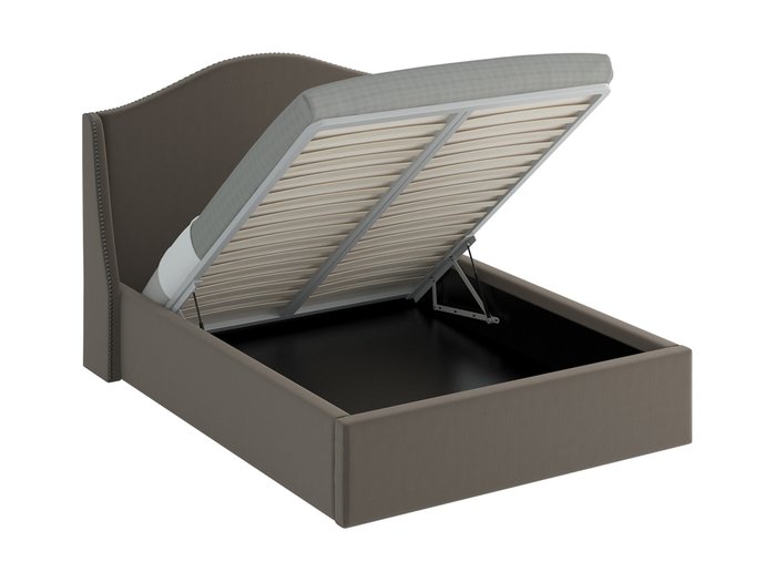 Кровать Soul Lift серо-коричневого цвета 160х200 - купить Кровати для спальни по цене 61290.0