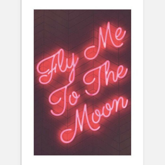 Неоновый постер Fly Me Неоновый постер Fly Me