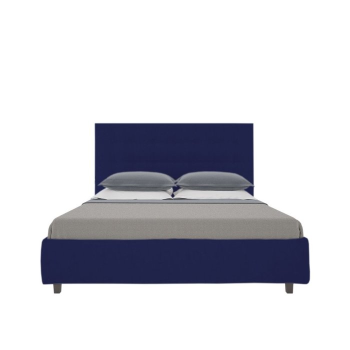 Кровать "Royal Black" Велюр Синий 180х200 - лучшие Кровати для спальни в INMYROOM