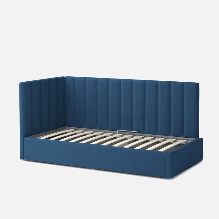 Кровать Меркурий-3 120х190 синего цвета с подъемным механизмом - лучшие Кровати для спальни в INMYROOM