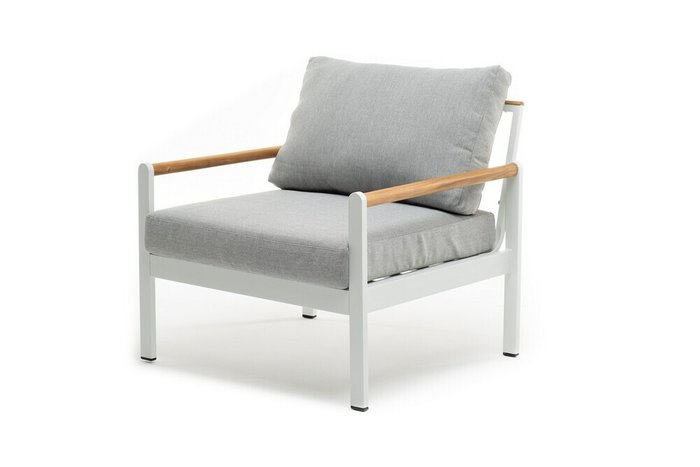 Кресло Maya серо-белого цвета