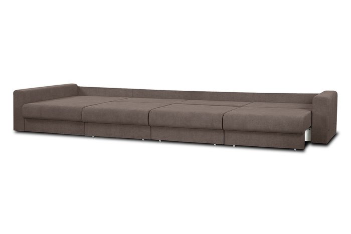 Угловой диван-кровать Модена коричневого цвета - купить Угловые диваны по цене 89200.0