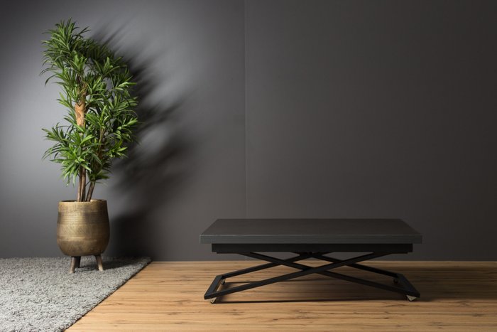 Стол трансформер Compact из керамогранита черного цвета - лучшие Обеденные столы в INMYROOM