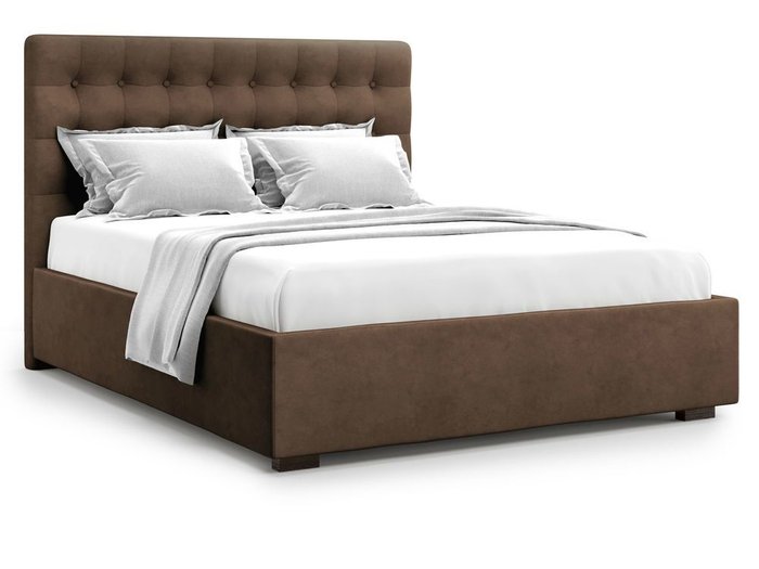Кровать с подъемным механизмом Brayers 160х200 коричневого цвета - купить Кровати для спальни по цене 40000.0