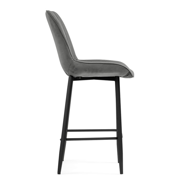 Стул полубарный Седа темно-серого цвета - лучшие Барные стулья в INMYROOM