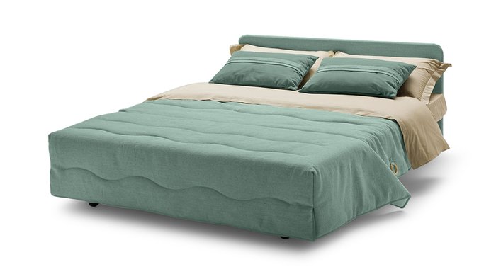Диван-кровать Весна темно-мятного цвета - купить Прямые диваны по цене 55900.0