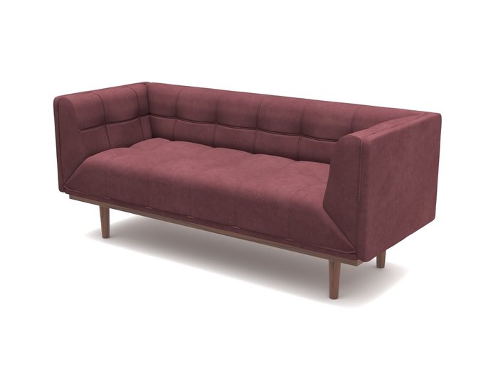 Диван трехместный Грандис бордово-коричневого цвета - купить Прямые диваны по цене 49990.0