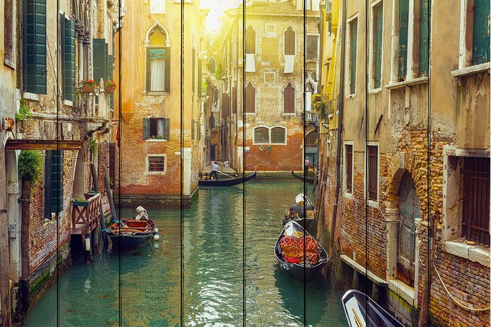Картина на дереве Каналы Венеции 180х120