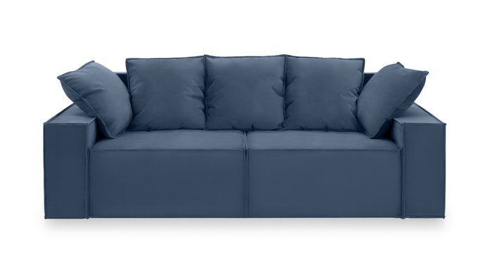 Диван-кровать Софт синего цвета - купить Прямые диваны по цене 60800.0