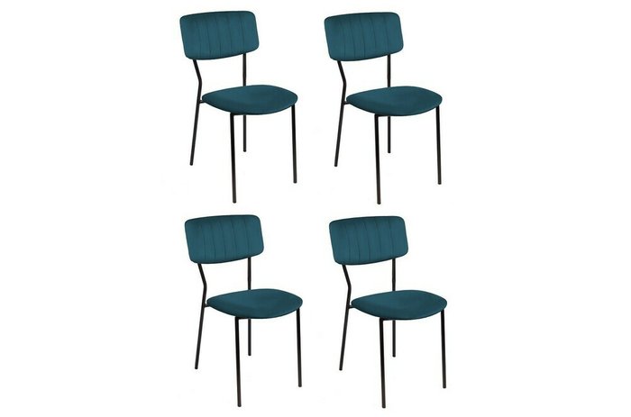 Комплект стульев Бонд синего цвета