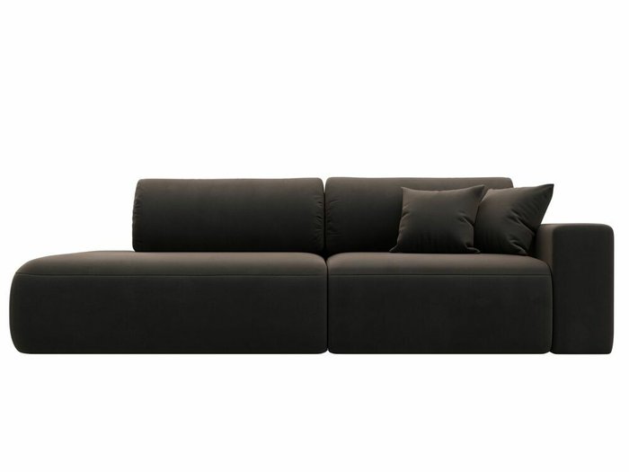 Диван-кровать Лига 036 Модерн коричневого цвета с правым подлокотником - купить Прямые диваны по цене 74999.0
