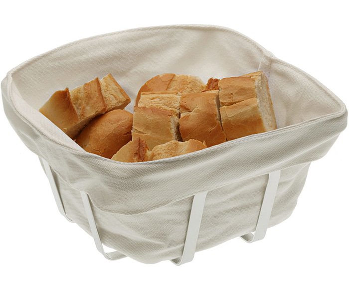 Корзинка для хлеба из металла бежевого цвета - купить Плетеные корзины по цене 2300.0