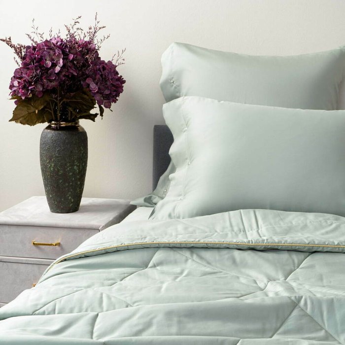 Одеяло Premium Mako 220х240 бирюзового цвета - лучшие Одеяла в INMYROOM