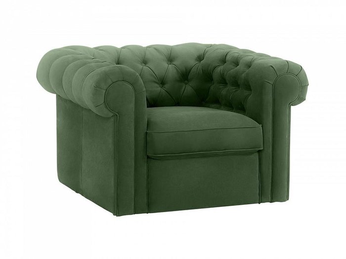 Кресло Chesterfield зеленого цвета  - купить Интерьерные кресла по цене 56430.0