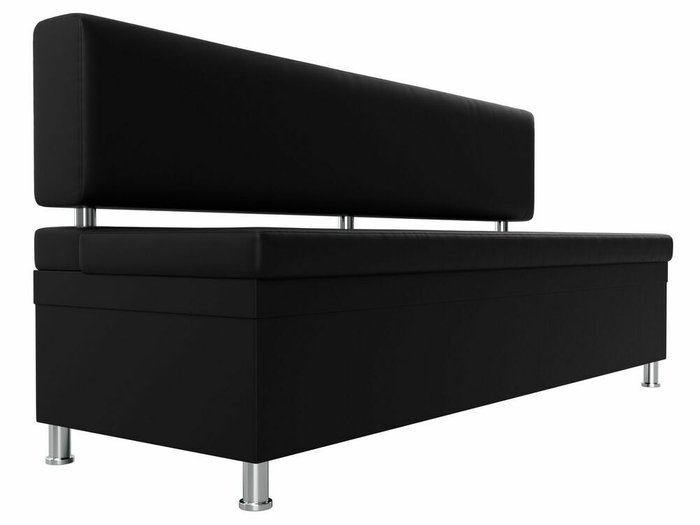 Прямой диван Стайл черного цвета (экокожа) - лучшие Прямые диваны в INMYROOM