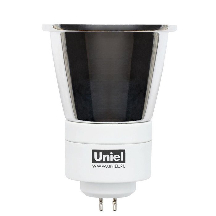 Лампа энергосберегающая GU5.3 7W 4000K конусная матовая белого цвета