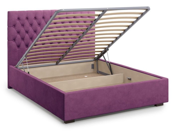 Кровать с подъемным механизмом Nemi 180х200 фиолетового цвета - купить Кровати для спальни по цене 47000.0