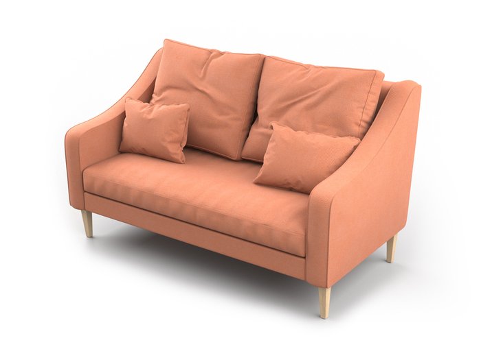 Диван Ричи персикового цвета - купить Прямые диваны по цене 29990.0