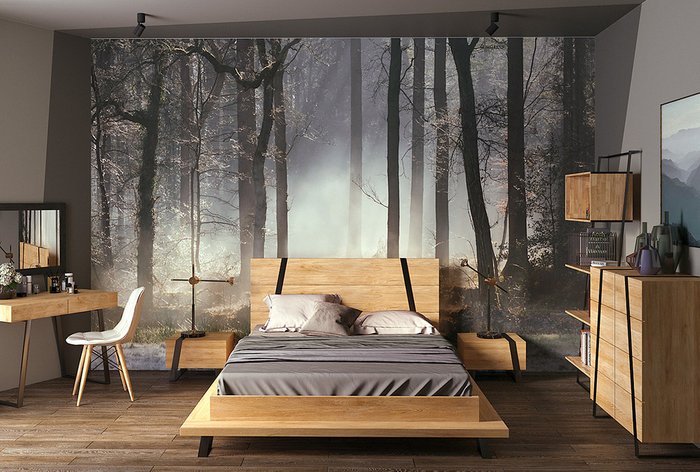 Кровать Dillinger 160х200 коричневого цвета - лучшие Кровати для спальни в INMYROOM