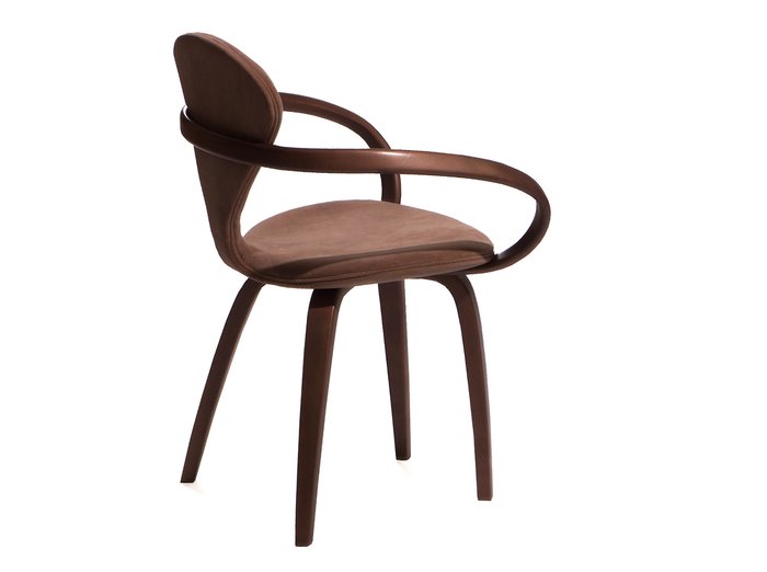 Обеденный стул Apriori N коричневого цвета с каркасом цвета ореха - лучшие Обеденные стулья в INMYROOM