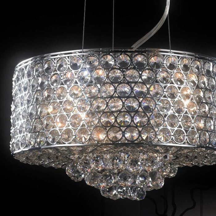 Подвесной светильник Illuminati Corso из множества прозрачных кристаллов - лучшие Подвесные люстры в INMYROOM
